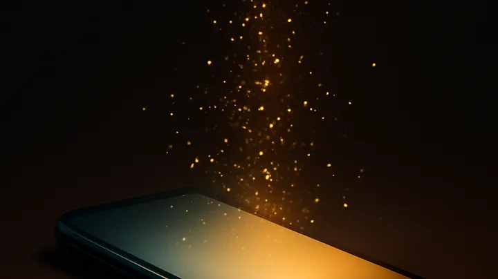 3666BET COM Modern phone with glowing screen